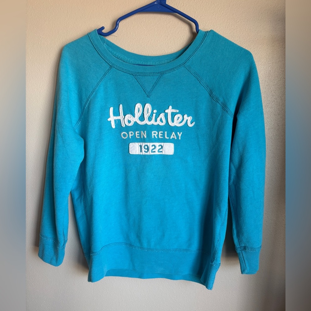 Hollister Y2K Blue Sweatshirt S